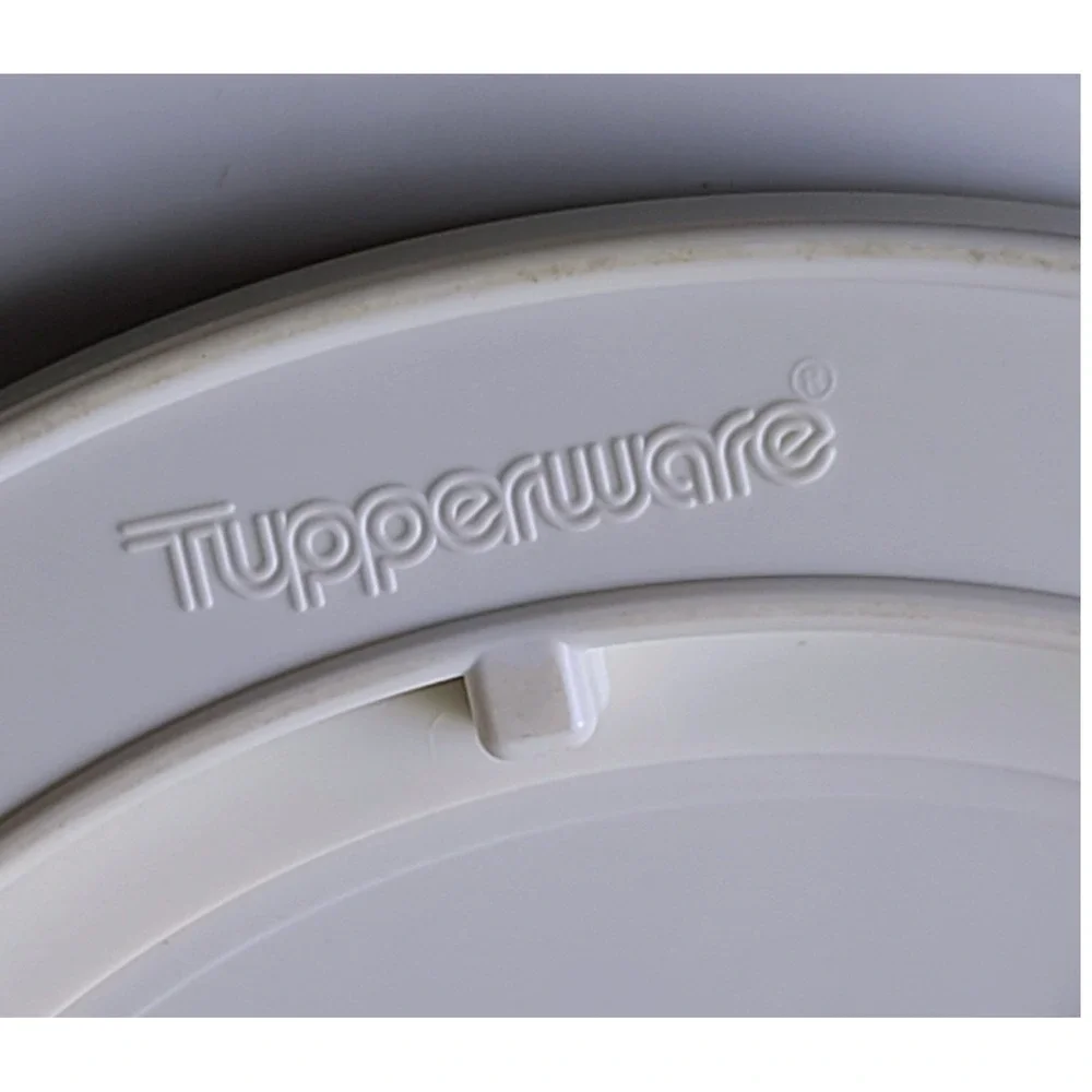 RARE Tupperware Vintage Rotating Spice Rack Desk Organizer Almond Swivel‎ Base